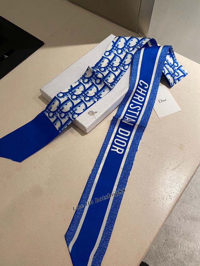 Dior專櫃新款迪奧D字母飄帶多功能發束領巾絲巾綁帶 mmyj1592